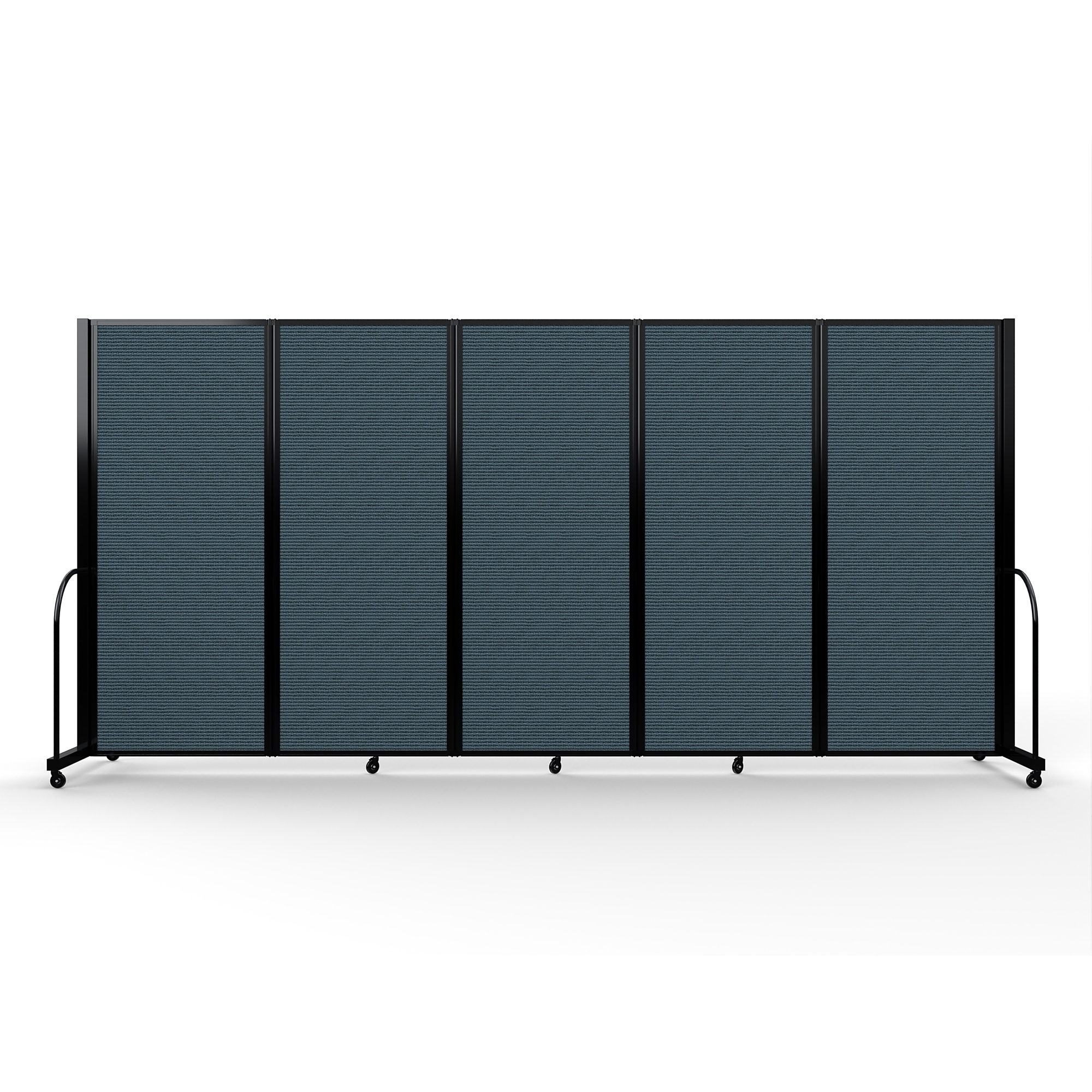 Screenflex Full Motion Divider, 6'10" x 14'1", Black Frame, Lake